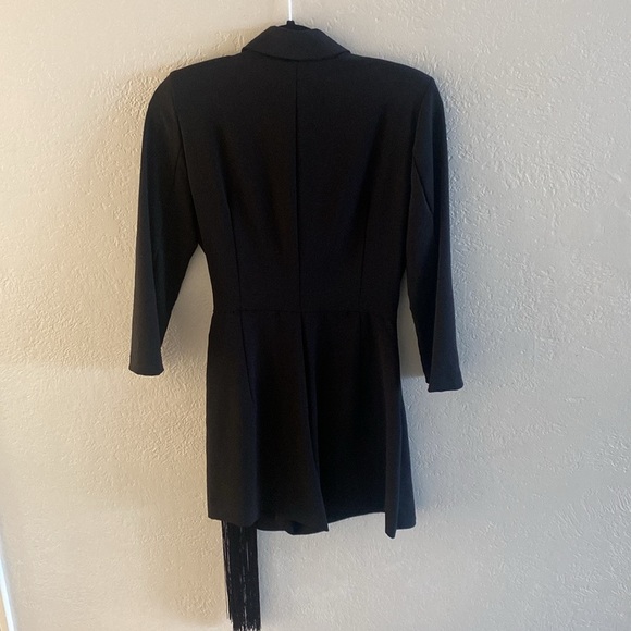 Zara Bodysuit Blazer Dress with Fringe Size M - Picture 4 of 8